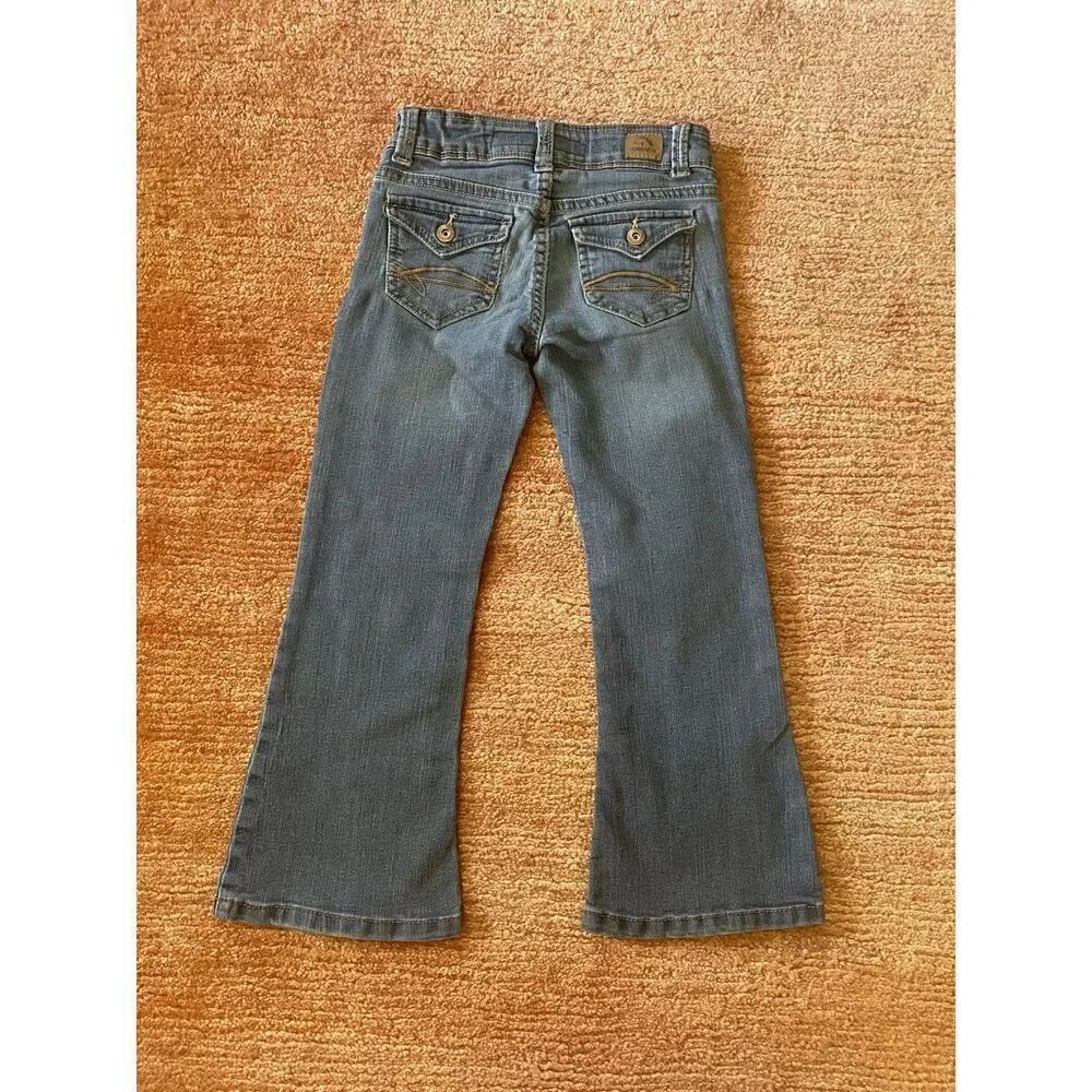 Jordache Flare flair girls stretch blue jeans size 6
